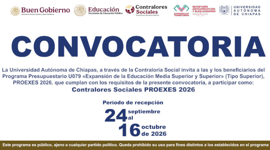 Convocatoria PROEXES 2026